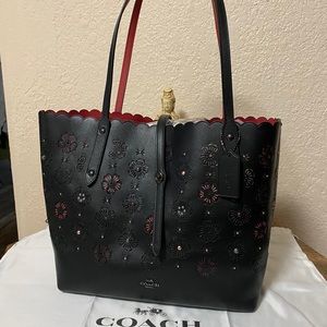 Coach Tea Rose Market Tote HTF 1/17 list end